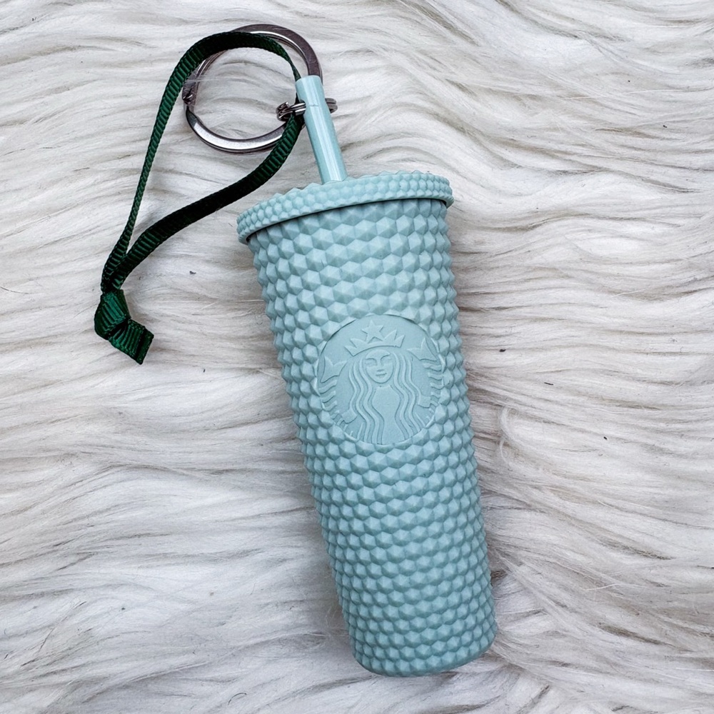 Starbucks 2021 Studded Keychain Ornament Bag Charm Tumbler Matte Mint Green NEW